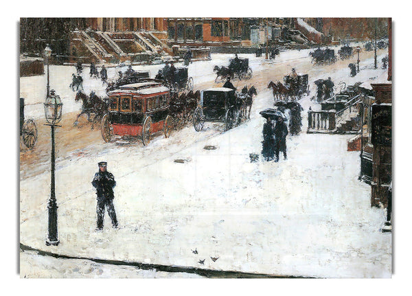 Fifth Avenue im Winter von Hassam