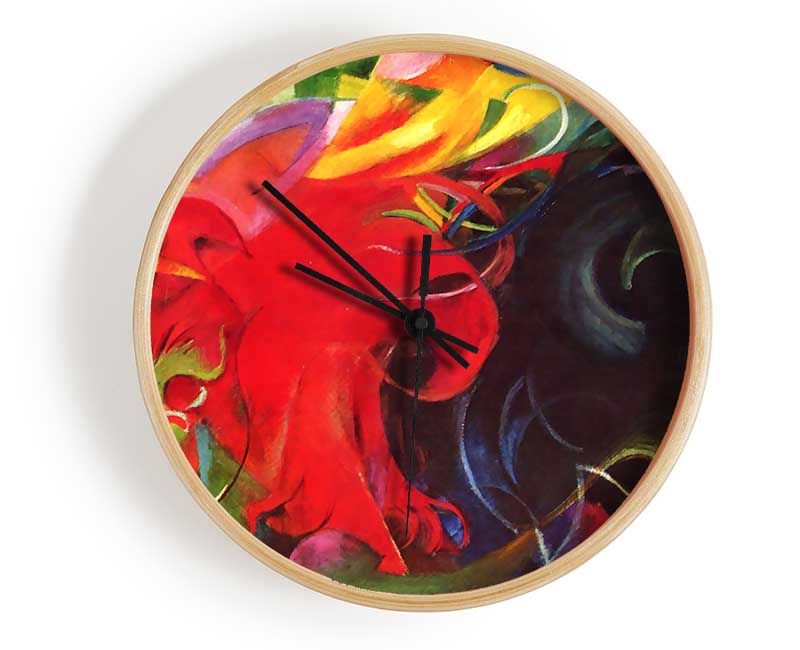 Franz Marc Fighting Forms Clock - Wallart-Direct UK