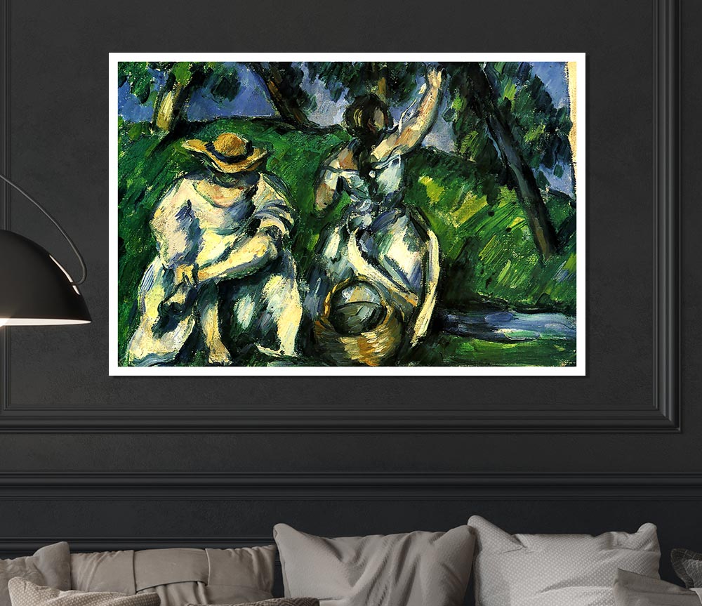 Cezanne Figures Print Poster Wall Art