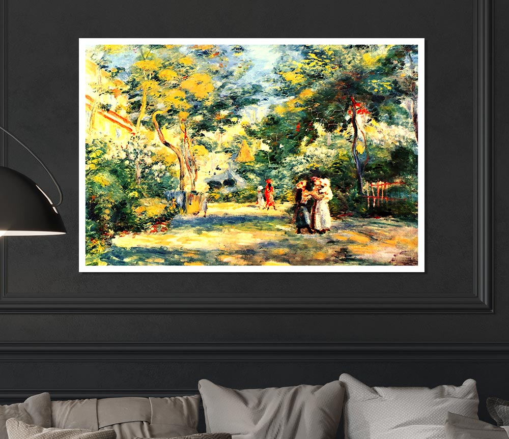 Van Gogh Figures In The Garden Print Poster Wall Art