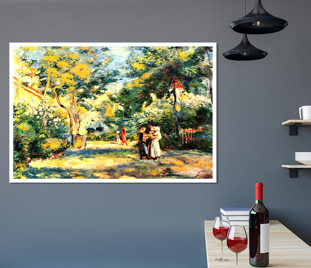 Van Gogh Figures In The Garden Print Poster Wall Art