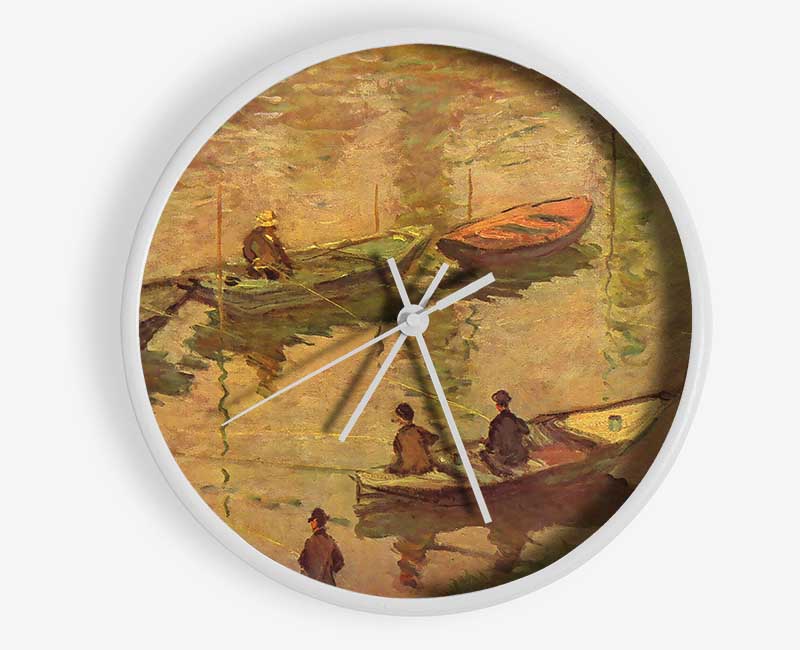 Monet Fishermen On The Seine At Poissy Clock - Wallart-Direct UK