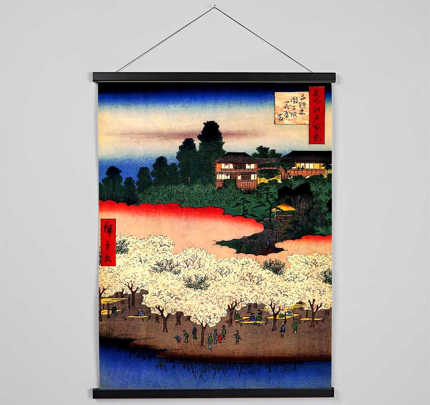 Hiroshige Flower Pavillion Hanging Poster - Wallart-Direct UK