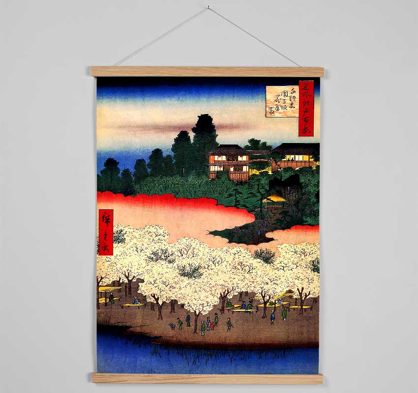 Hiroshige Flower Pavillion Hanging Poster - Wallart-Direct UK