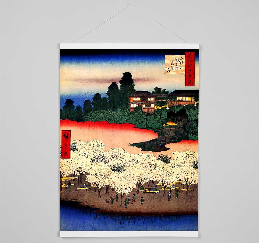 Hiroshige Flower Pavillion Hanging Poster - Wallart-Direct UK