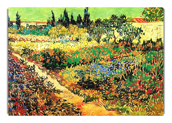 Blühender Garten mit Pfad von Van Gogh