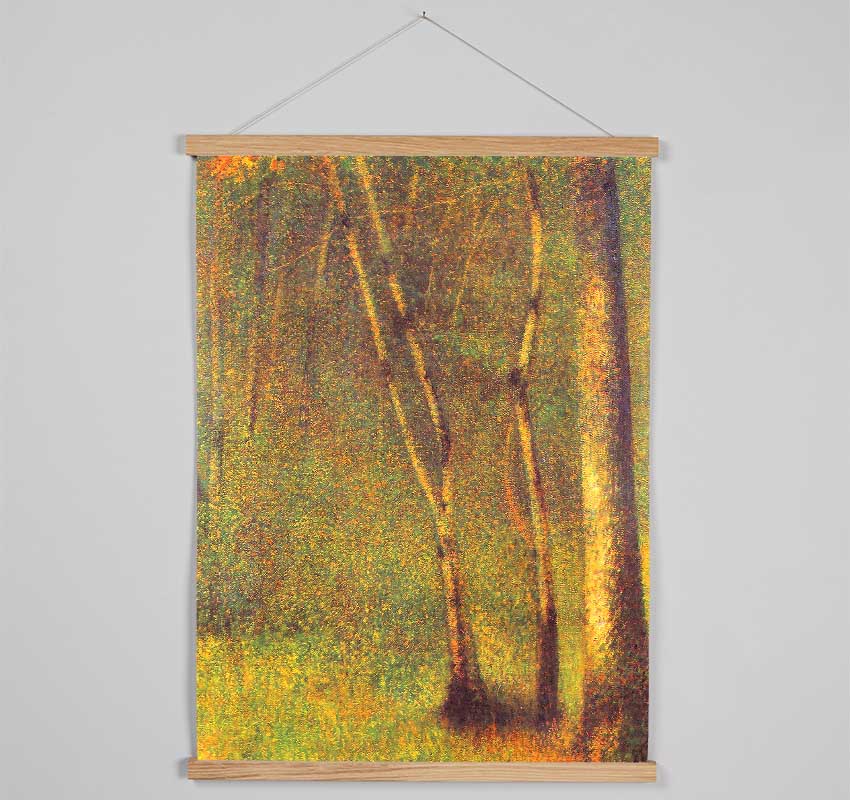 Seurat Forest In Pontaubert Hanging Poster - Wallart-Direct UK