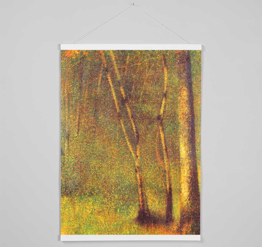 Seurat Forest In Pontaubert Hanging Poster - Wallart-Direct UK