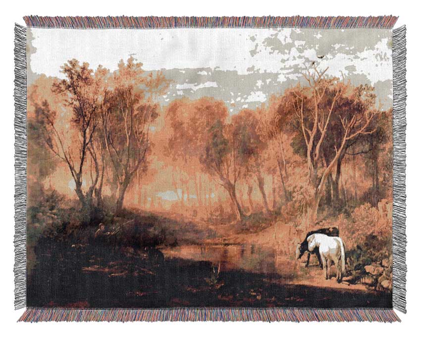 Joseph Mallord Turner Forest Of Bere Woven Blanket