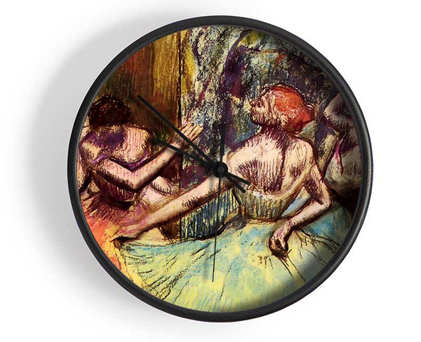 Degas Four Dancers Behind The Scenes Clock - Wallart-Direct UK