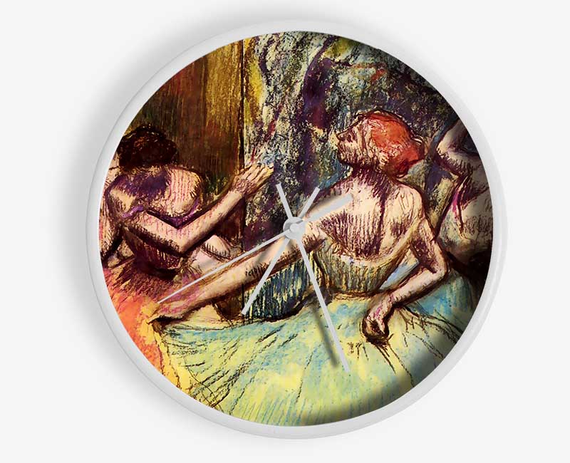 Degas Four Dancers Behind The Scenes Clock - Wallart-Direct UK