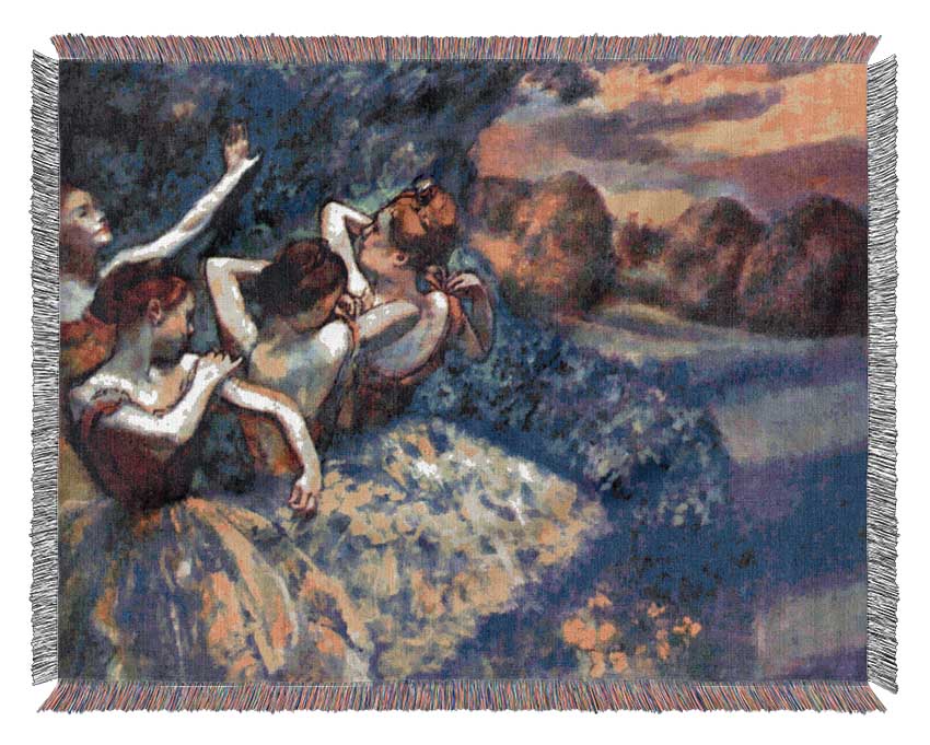 Degas Four Dancers Woven Blanket