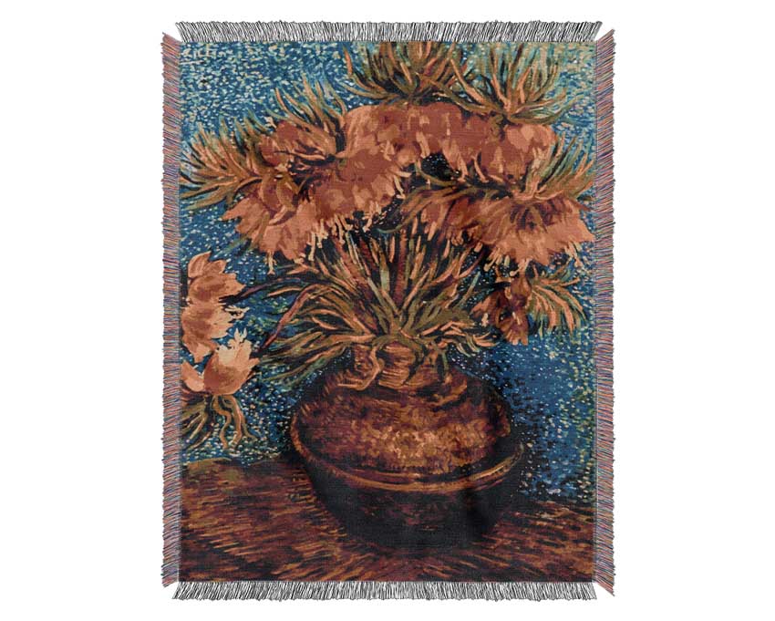 Van Gogh Fritillaries Woven Blanket