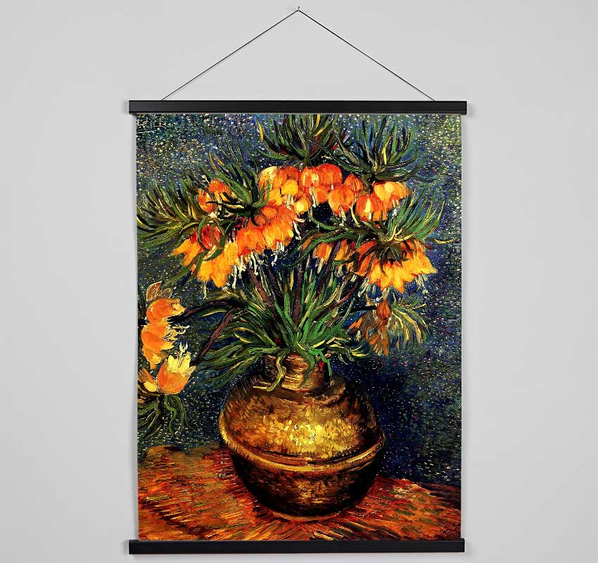 Van Gogh Fritillaries In A Copper Vase Hanging Poster - Wallart-Direct UK