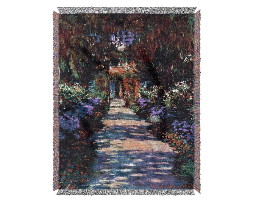 Monet Garden At Giverny 2 Woven Blanket