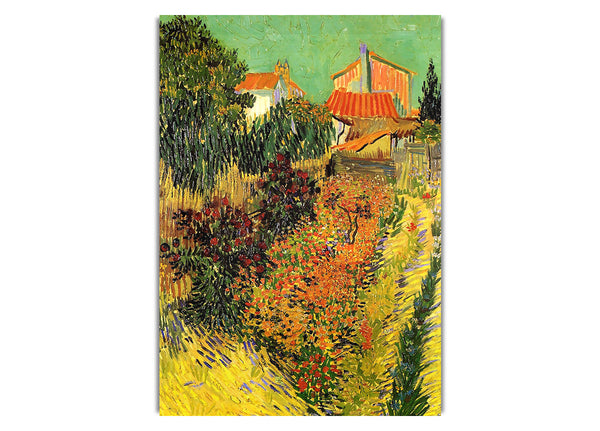 Garden Behind A House By Van Gogh