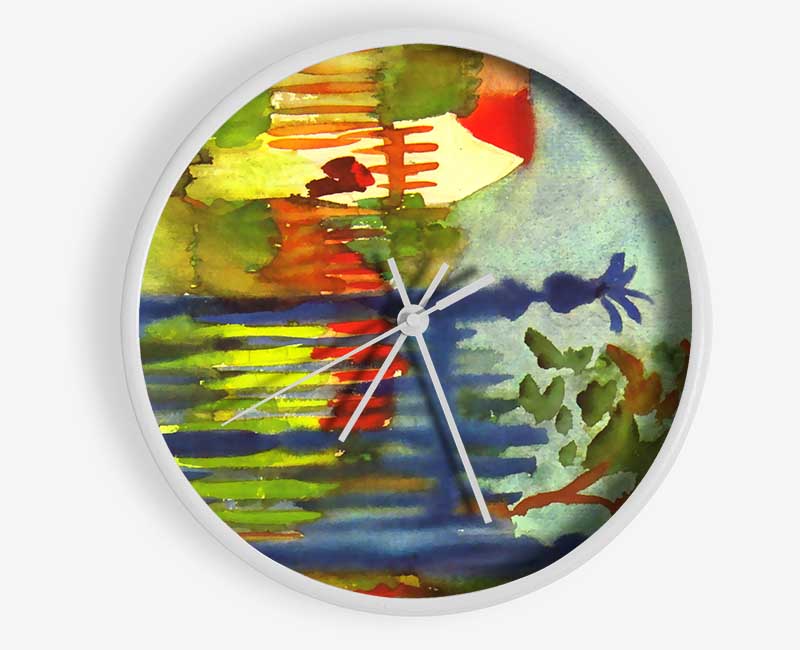 August Macke Garden Gate Clock - Wallart-Direct UK