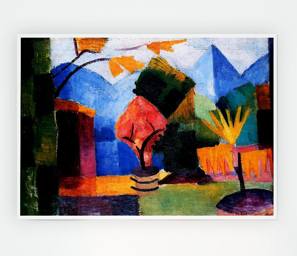 August Macke Garden On The Lake Of Thun Print Poster Wall Art