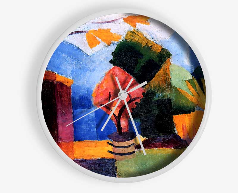 August Macke Garden On The Lake Of Thun Clock - Wallart-Direct UK