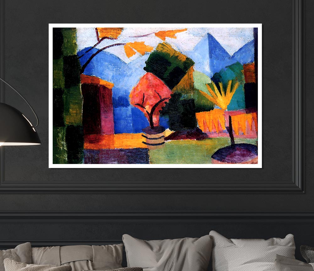 August Macke Garden On The Lake Of Thun Print Poster Wall Art