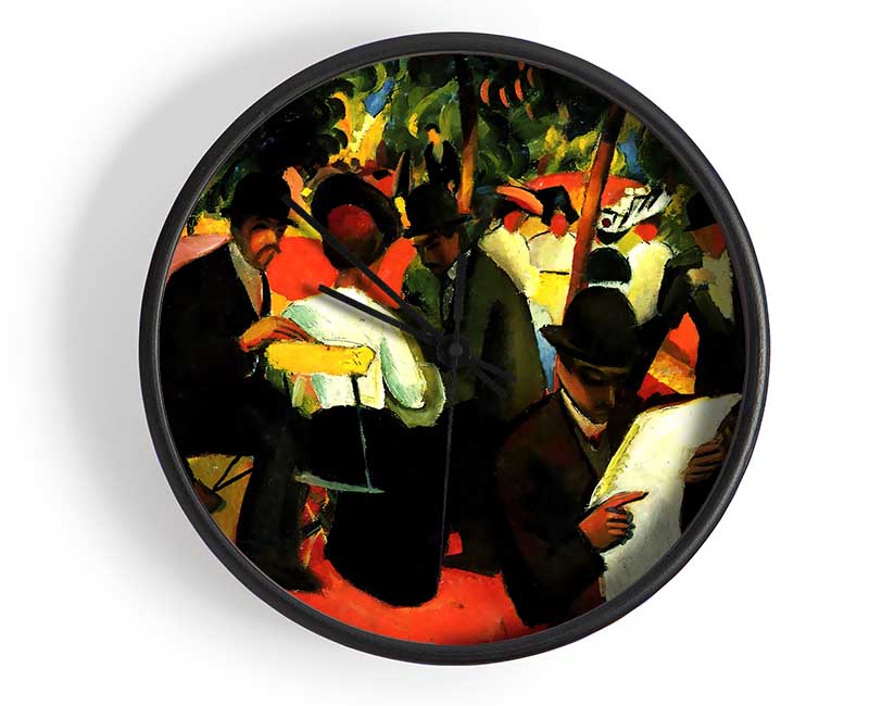 August Macke Garden Restaurant Clock - Wallart-Direct UK