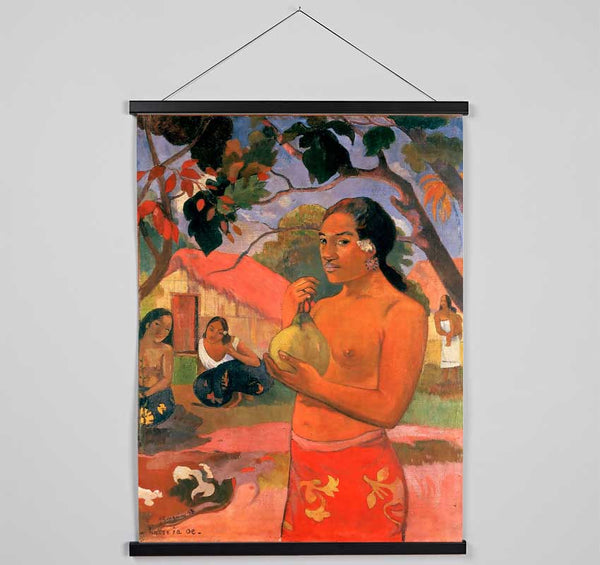 Gauguin Woman Holding A Fruit Hanging Poster - Wallart-Direct UK