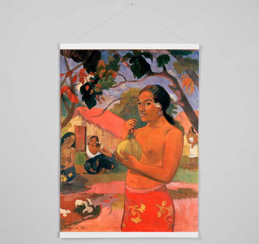 Gauguin Woman Holding A Fruit Hanging Poster - Wallart-Direct UK