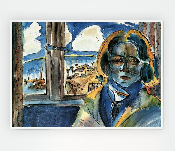 Walter Gramatte Girl At The Window Sonia Print Poster Wall Art