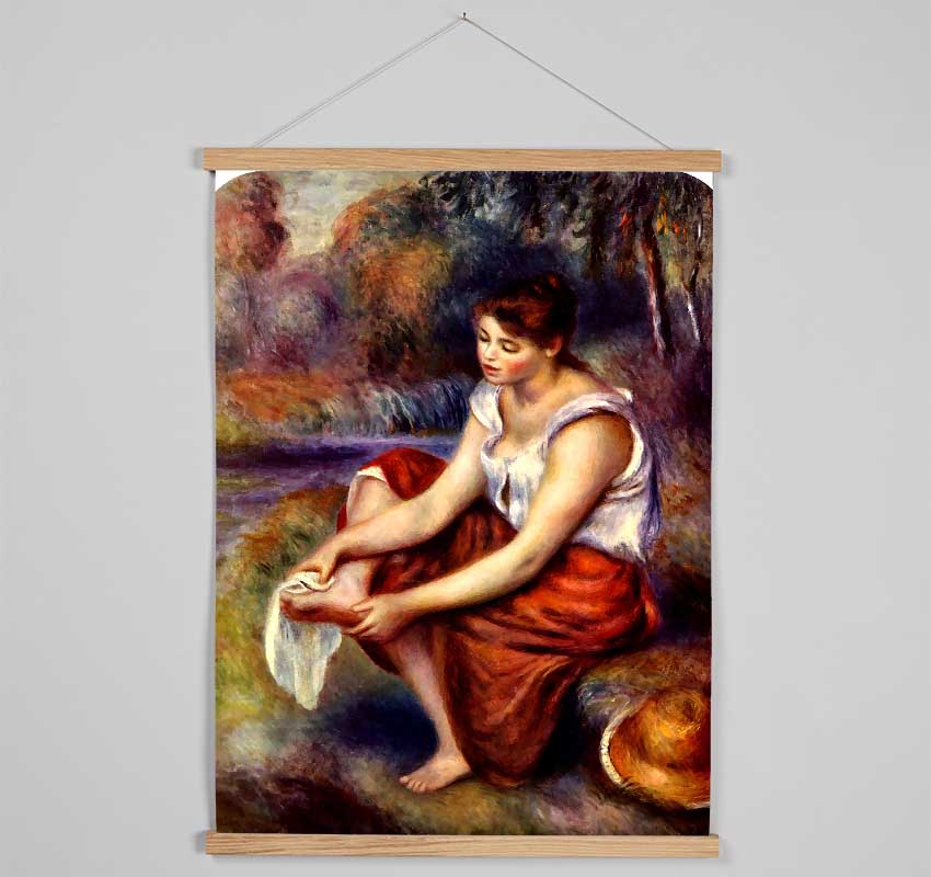 Renoir Girl Dryes Her Feet Hanging Poster - Wallart-Direct UK