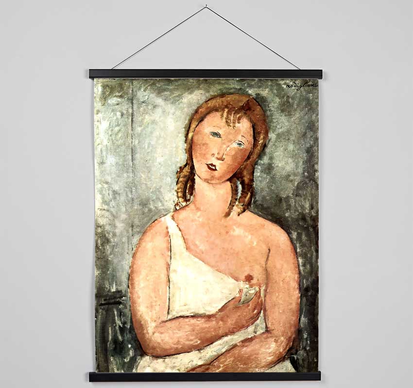 Modigliani Girl In Shirt Hanging Poster - Wallart-Direct UK