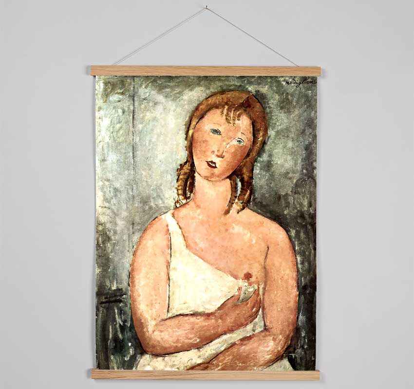 Modigliani Girl In Shirt Hanging Poster - Wallart-Direct UK