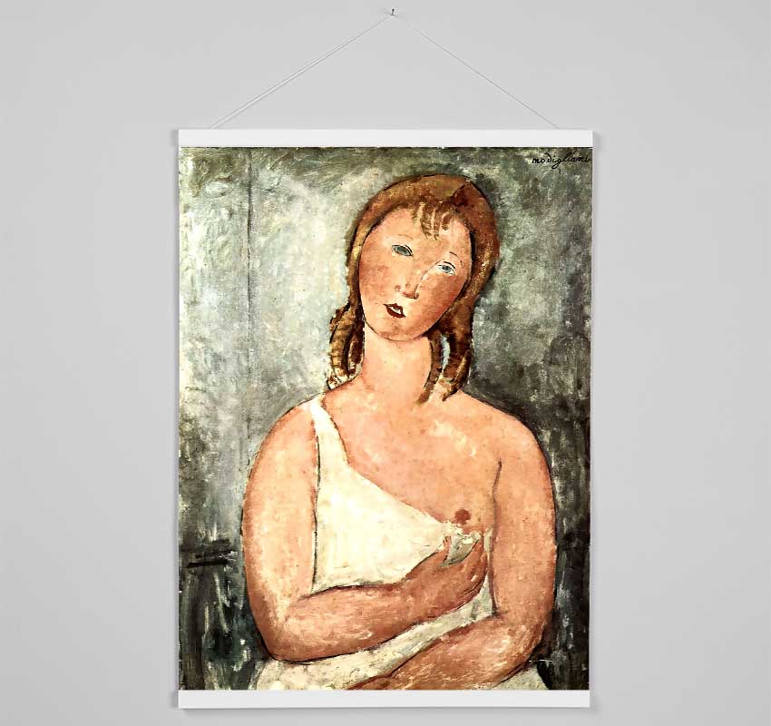 Modigliani Girl In Shirt Hanging Poster - Wallart-Direct UK