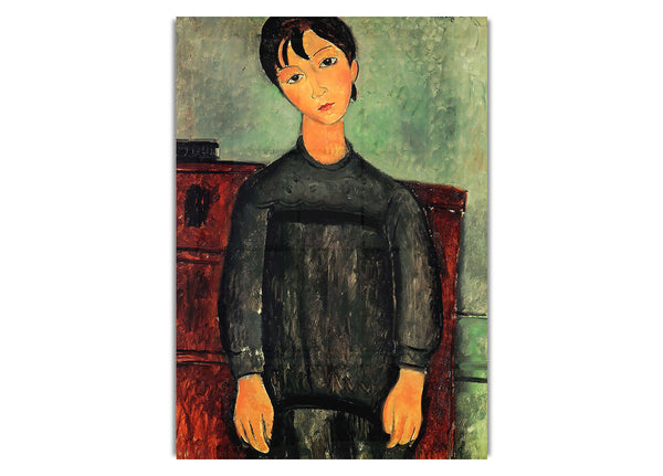 Girl With A Black Robe By Modigliani