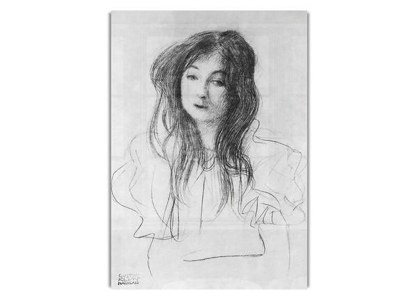 Girl With Long Hair By Klimt