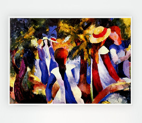 August Macke Girls In The Open Print Poster Wall Art