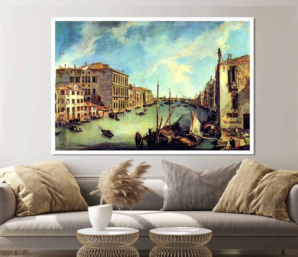 Canaletto Grand Canal At San Vio Print Poster Wall Art