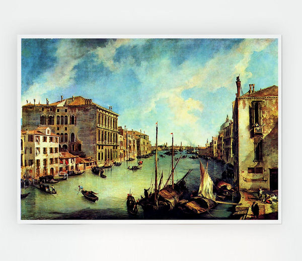 Canaletto Grand Canal At San Vio Print Poster Wall Art