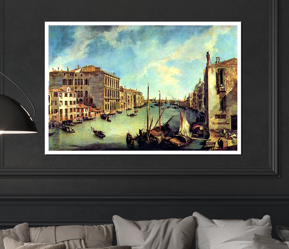 Canaletto Grand Canal At San Vio Print Poster Wall Art