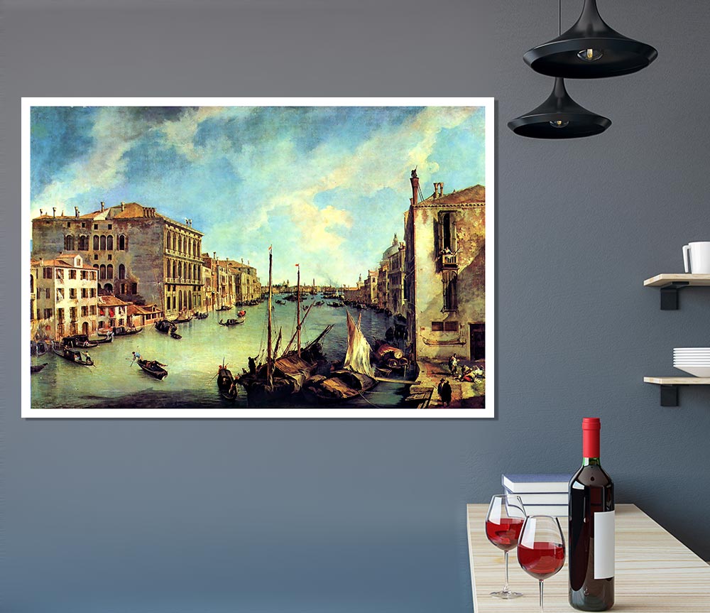 Canaletto Grand Canal At San Vio Print Poster Wall Art