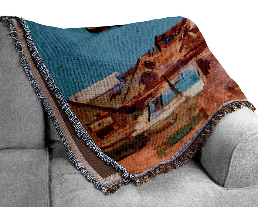 Manet Grand Canal In Venice Woven Blanket