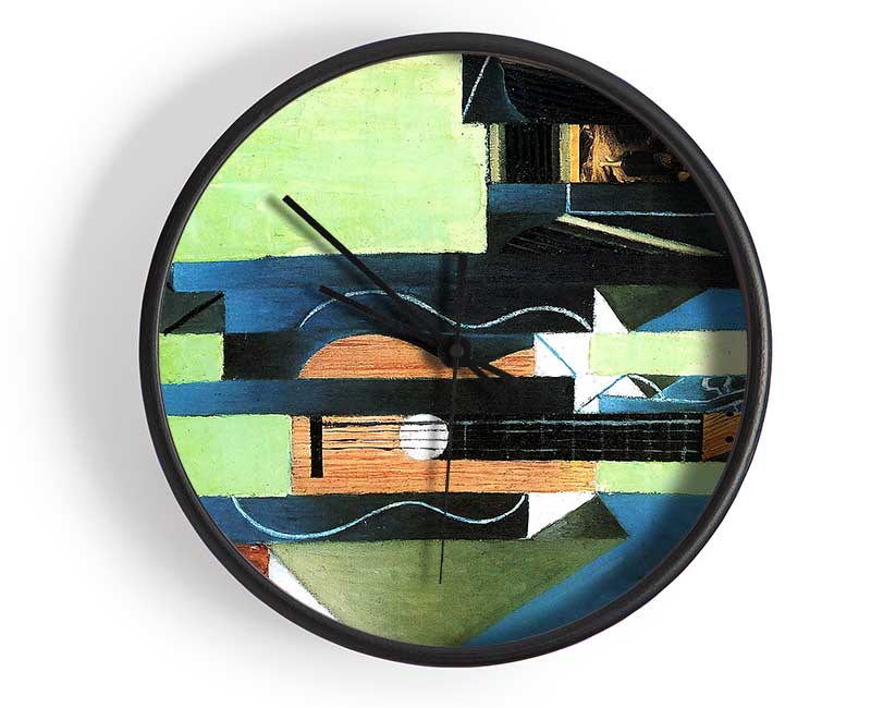 Juan Gris Guitar 2 Clock - Wallart-Direct UK