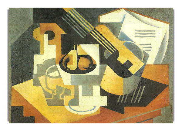 Guitar And Fruit Bowl [1] By Juan Gris