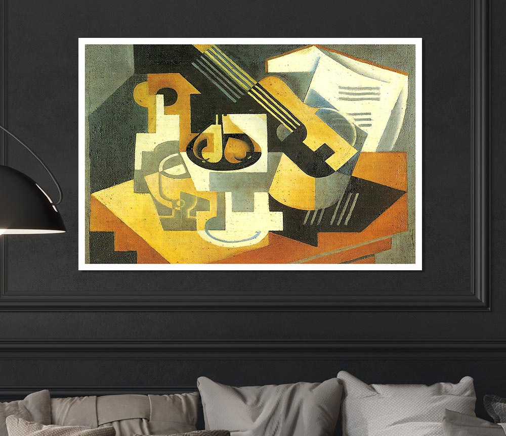 Juan Gris Guitar And Fruit Bowl 1 Print Poster Wall Art