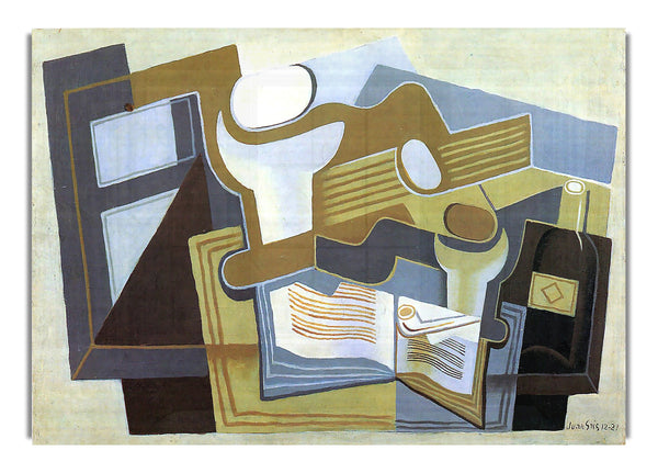 Guitar And Fruit Bowl [3] By Juan Gris