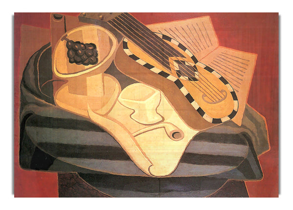 Guitar With Ornaments By Juan Gris