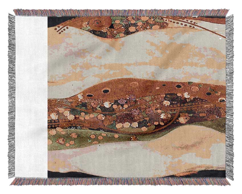 Klimt Water Serpents 2 Woven Blanket