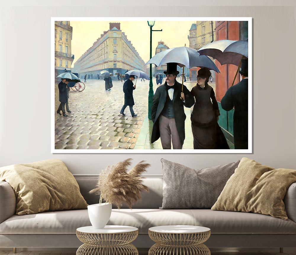 Gustave Caillebotte Paris Street On A Rainy Day Print Poster Wall Art