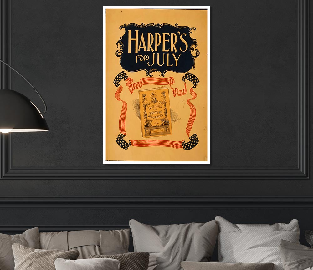 Harpers July Print Poster Wall Art