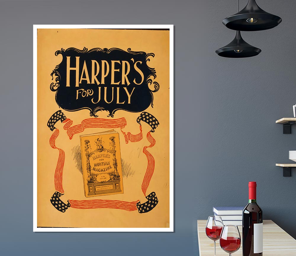 Harpers July Print Poster Wall Art