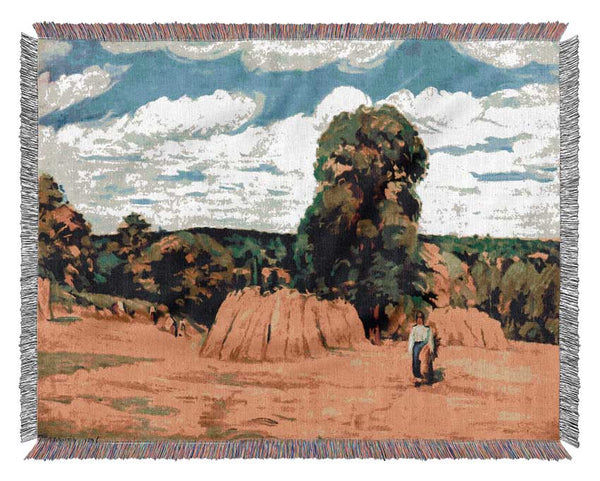 Pissarro Harvest Woven Blanket